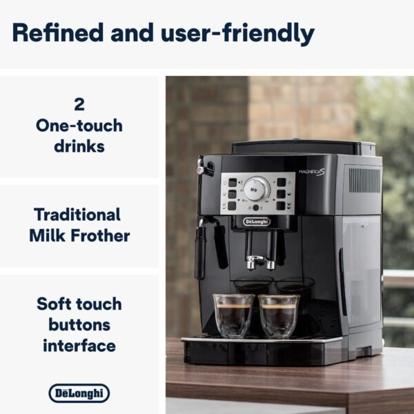 De'Longhi Magnifica S ECAM 22.110.B Kaffeevollautomat mit perfektem Milchschaum und individueller Aromaeinstellung