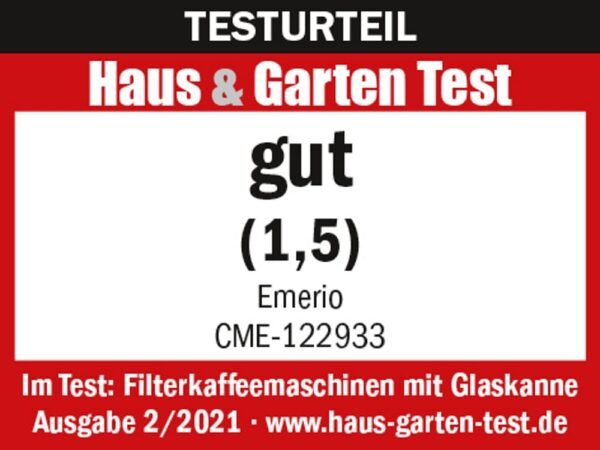 Emerio CME-122933 Filterkaffeemaschine mit Glaskanne und Dauerfilter im Test