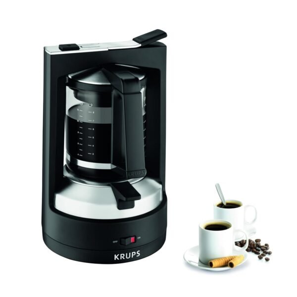 Krups KM 4689 coffee maker - coffee makers (Built-in, Mocha, Black, Stainless steel, Jug, Glass)