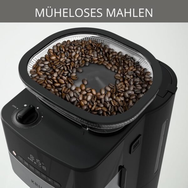 Krups KM8328 Kaffeemaschine mit Mahlwerk und Timer für bis zu 15 Tassen