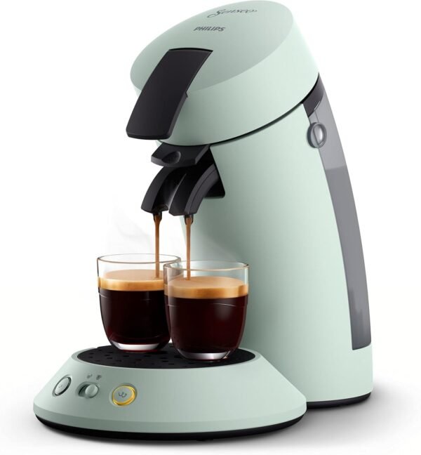 Philips Domestic Appliances Senseo Original Plus CSA210/20 Coffee Pod Machine (Coffee Strength Choice, Coffee Boost Technology, Recycled Plastic), Mint