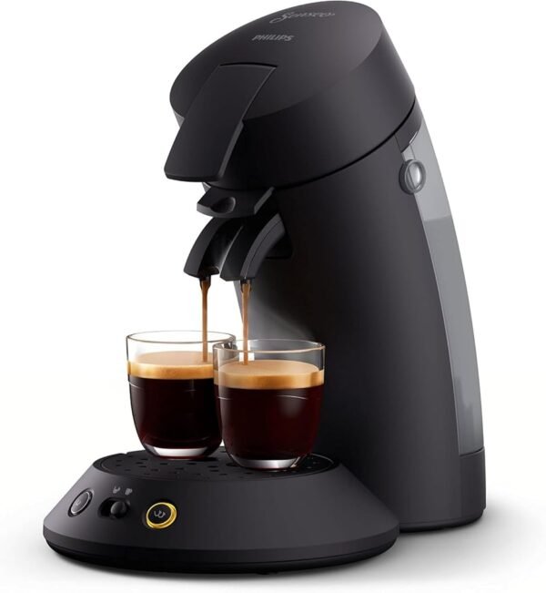 Philips Domestic Appliances Senseo Original Plus CSA210/60 Coffee Pod Machine (Coffee Strength Choice, Coffee Boost Technology, Recycled Plastic), Black