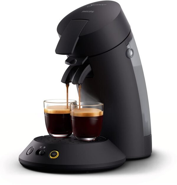 Philips Original Plus Eco Coffee Pod Machine, Coffee Strength Choice, Coffee Boost Technology, 80% Recycled Plastic, 45%** Less Energy Consumption, 2 Cups Simultaneously, Piano...
