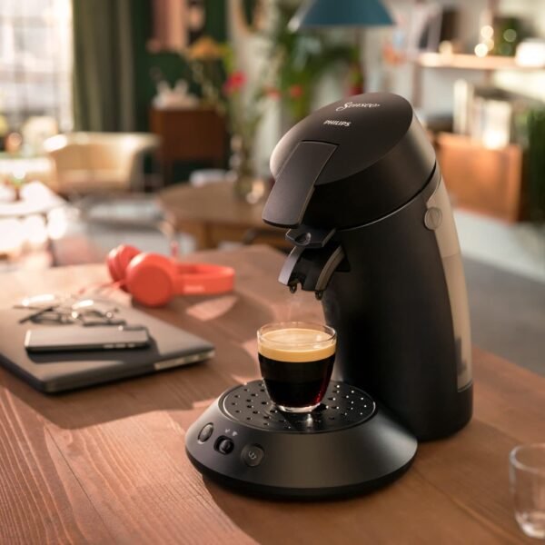 Philips Senseo Original Plus Eco Kaffeepadmaschine mit doppelter Tassenfunktion und Energiespartechnologie