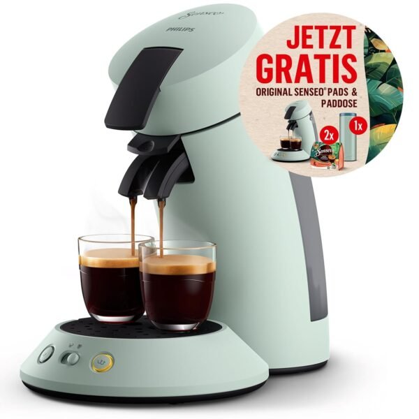 Philips Senseo Original Plus Mint Kaffeepadmaschine mit Kaffee Boost Technologie und Kaffeestärkewahl entdecken
