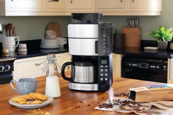 Russell Hobbs Grind&Brew Kaffeemaschine mit Mahlwerk und Thermokanne für perfekten Kaffee