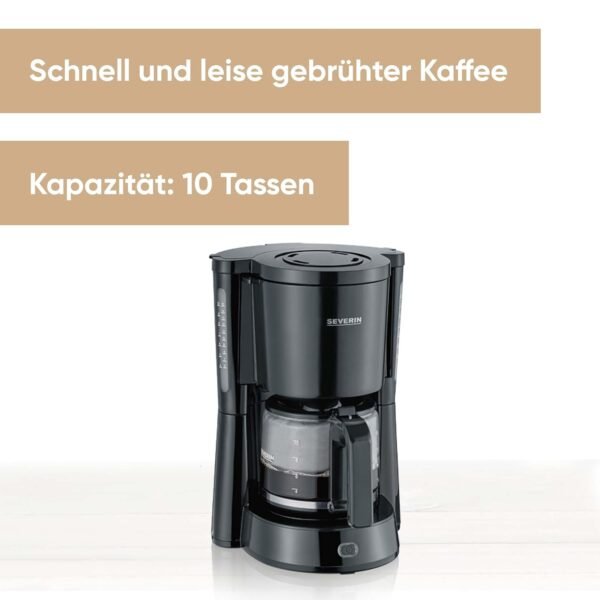 SEVERIN KA 4815 Filterkaffeemaschine mit Glaskanne für schnellen, aromatischen Kaffee